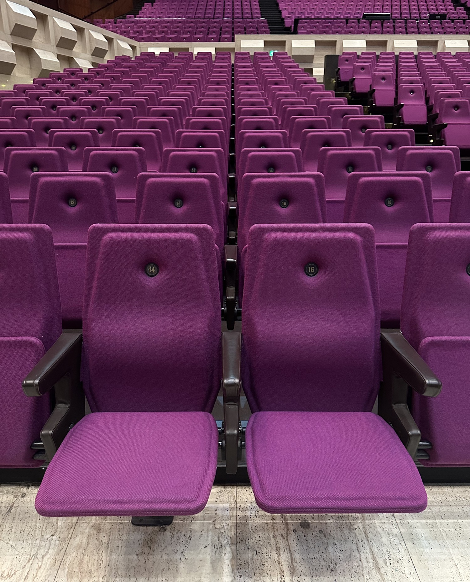 foto van stoelen in de Grote Zaal