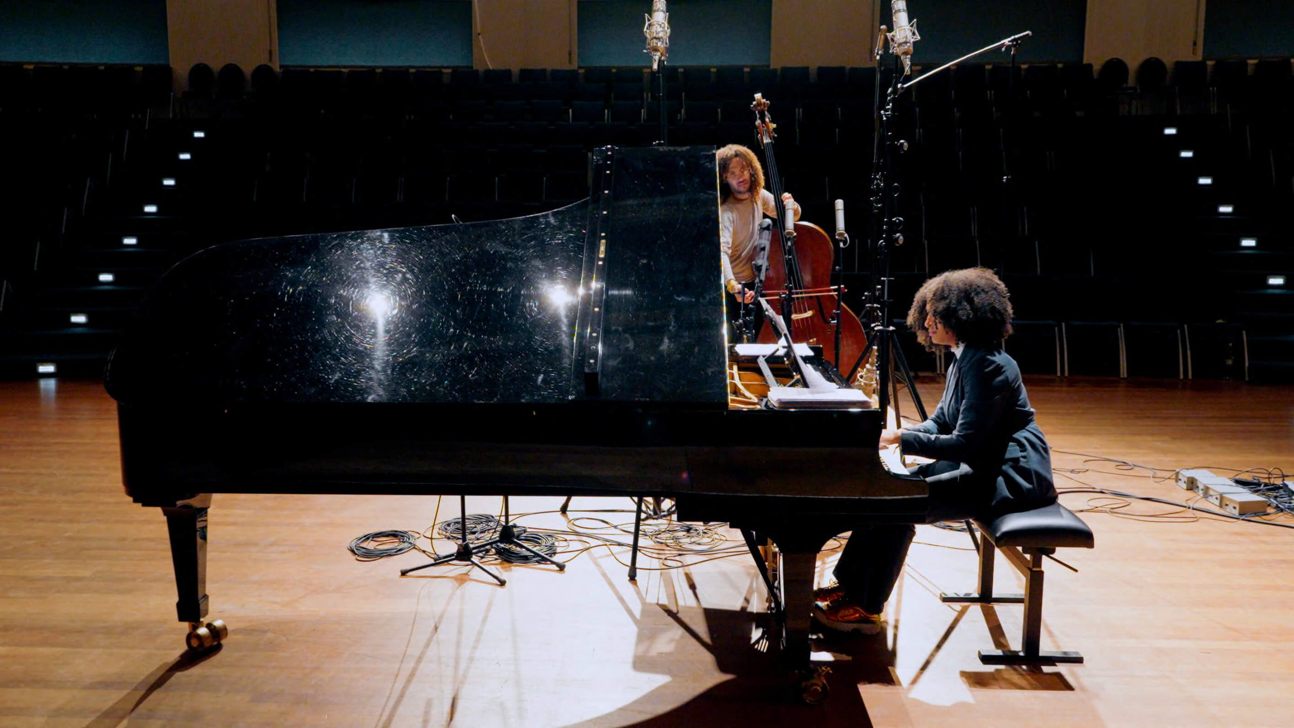 James Oesi on double bass and Djuwa Mroivili on piano.
